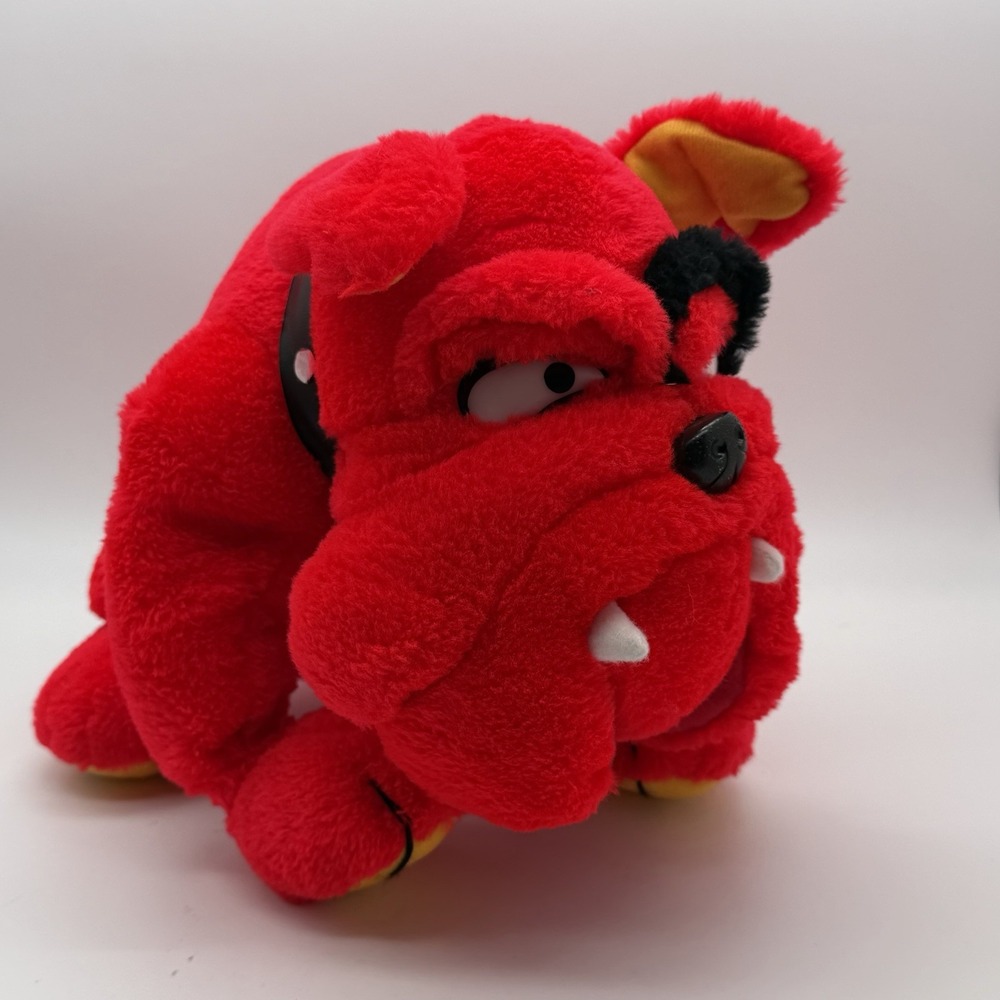 Vintage 1996 Liberty Toy Red Bulldog Plush Dog Stuffed Animal 11in